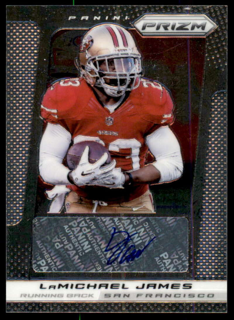 LaMichael James Card 2013 Panini Prizm Autographs #56  Image 1