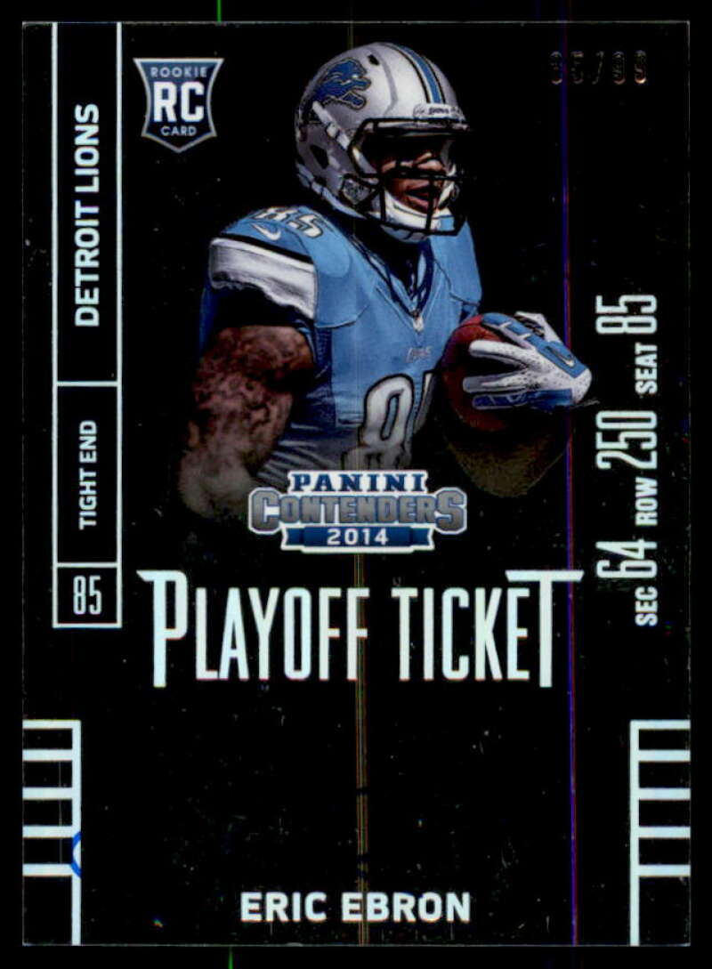 Eric Ebron AU Rookie Card 2014 Panini Contenders Playoff Ticket #218A  Image 1