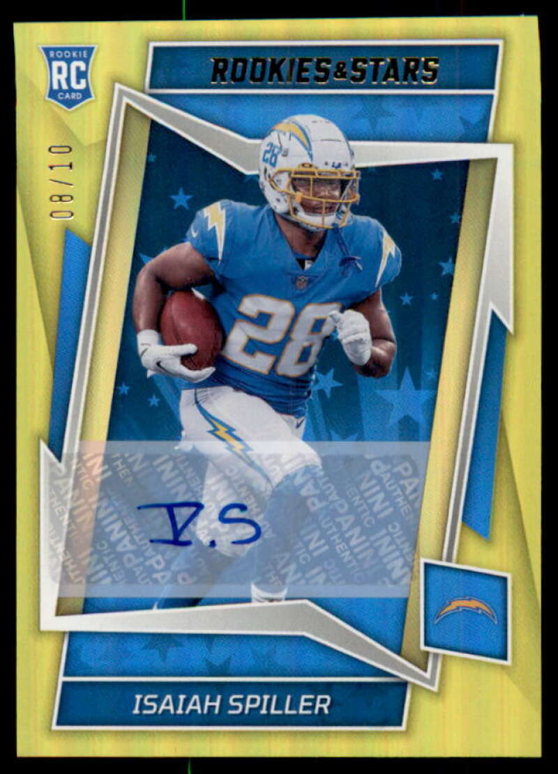 Isaiah Spiller Rookie Card 2022 Rookies Stars Signatures Gold #110  Image 1
