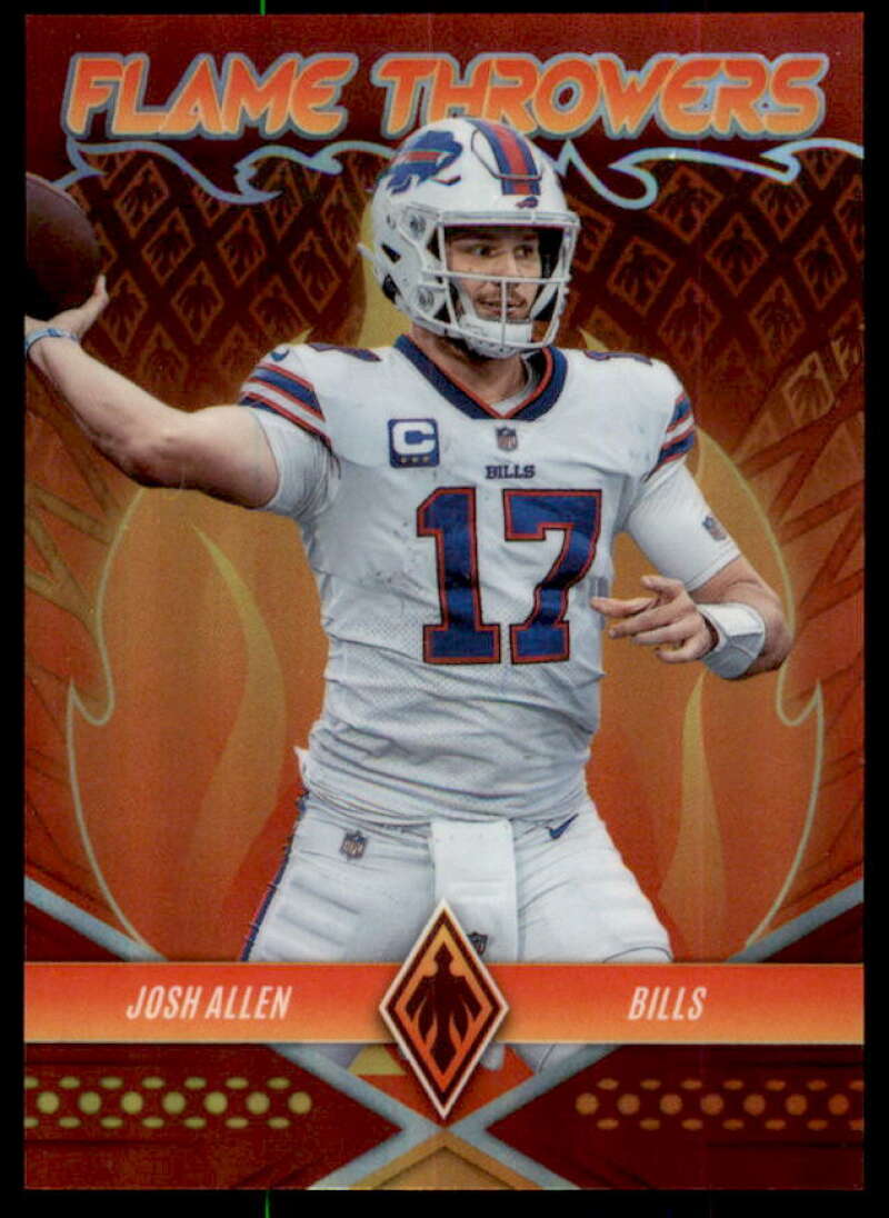 Josh Allen Card 2022 Panini Phoenix Flame Throwers Red #9  Image 1