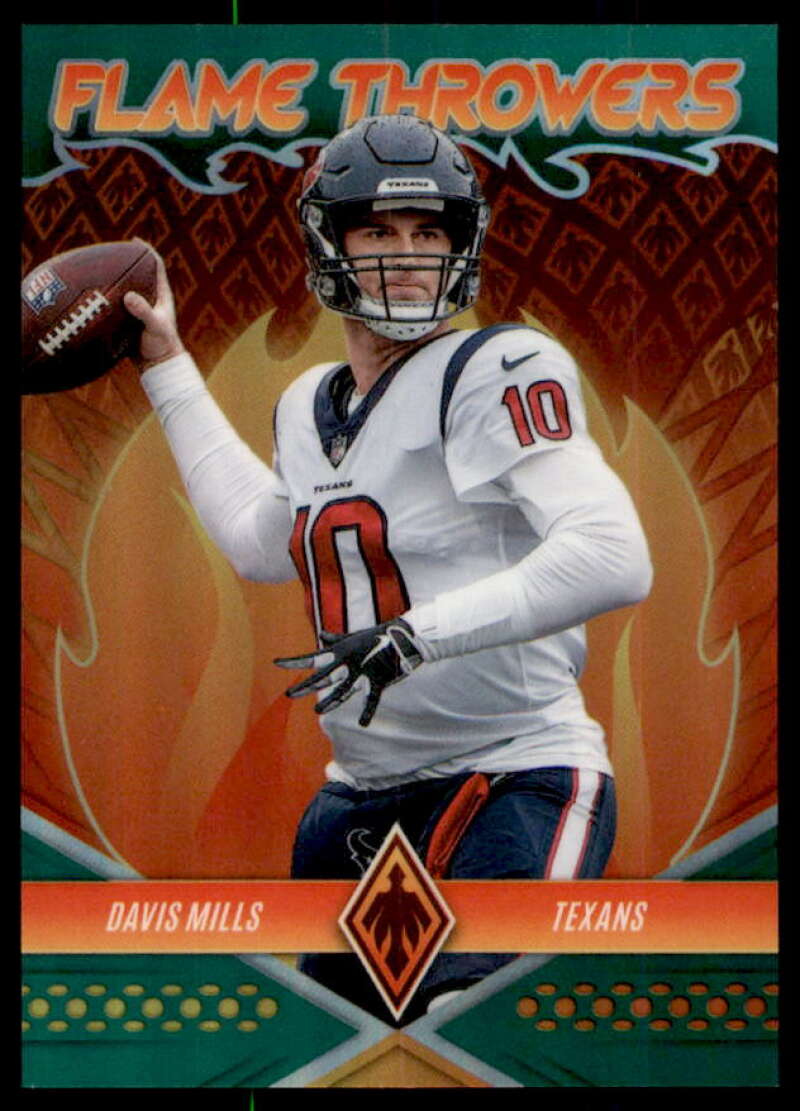 Davis Mills Card 2022 Panini Phoenix Flame Throwers Green #21  Image 1