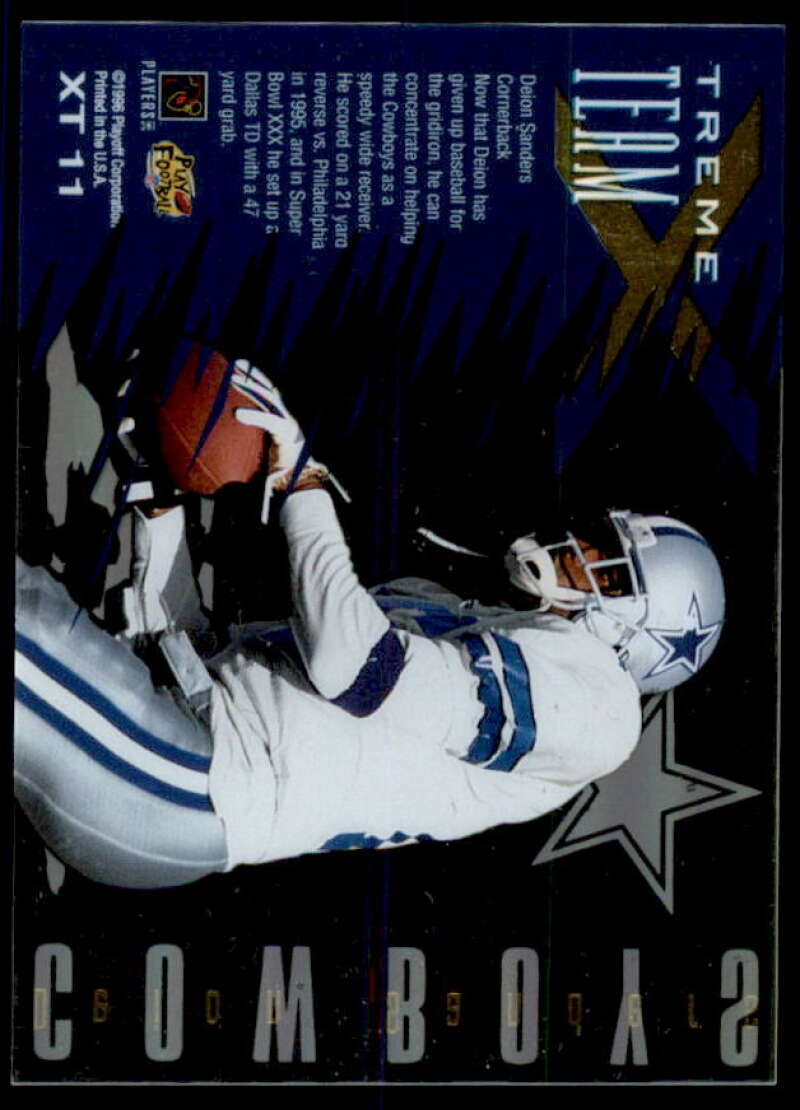 Deion Sanders Card 1996 Absolute Xtreme Team #11  Image 2