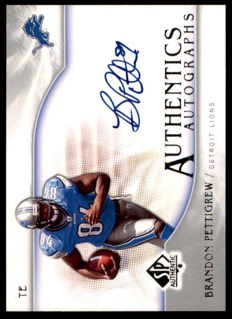 Brandon Pettigrew Card 2009 SP Authentic Autographs #SPBP  Image 1