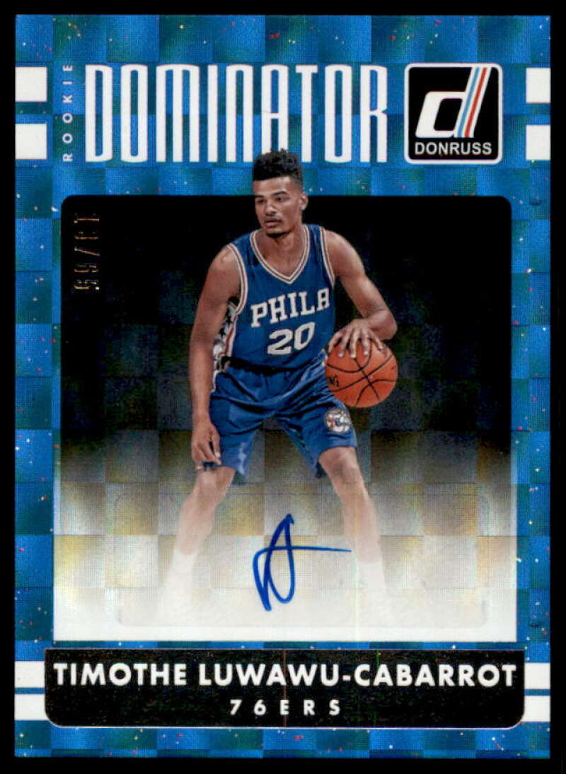 Timothe Luwawu-Cabarrot Card 2016-17 Donruss Rookie Dominator Signatures #11  Image 1