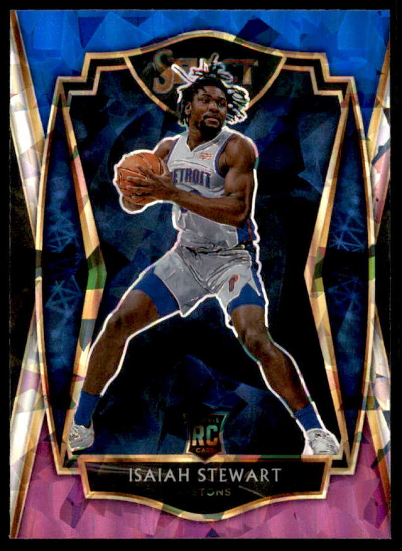 Isaiah Stewart Rookie Card 2020-21 Select Prizms Blue White Purple Ice #191  Image 1