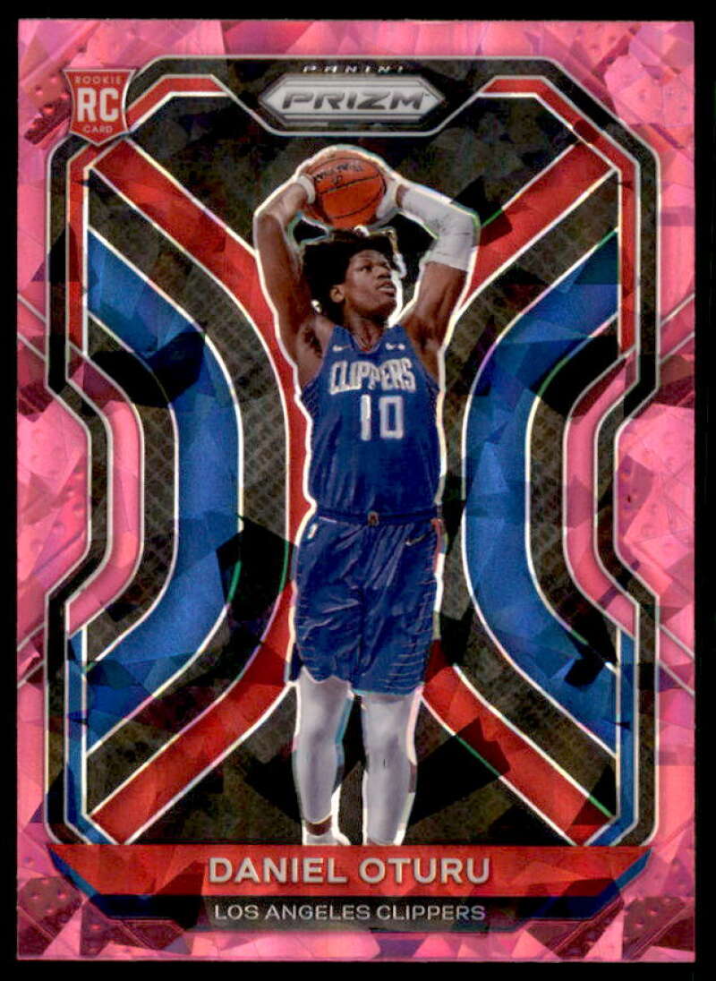 Daniel Oturu Rookie Card 2020-21 Panini Prizm Prizms Pink Ice #279  Image 1