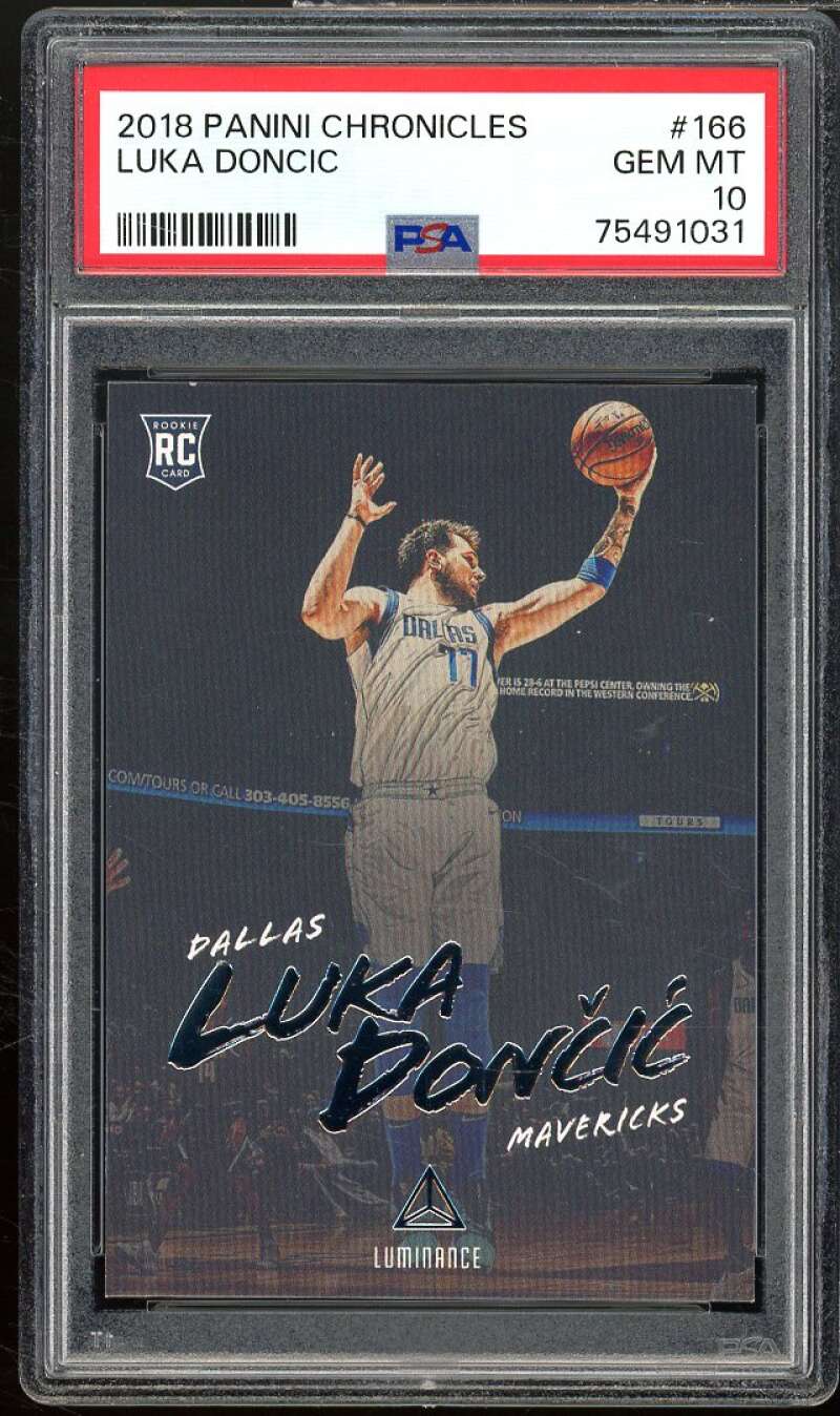 Luka Doncic Rookie Card 2018-19 Panini Chronicles #166 PSA 10 Image 1