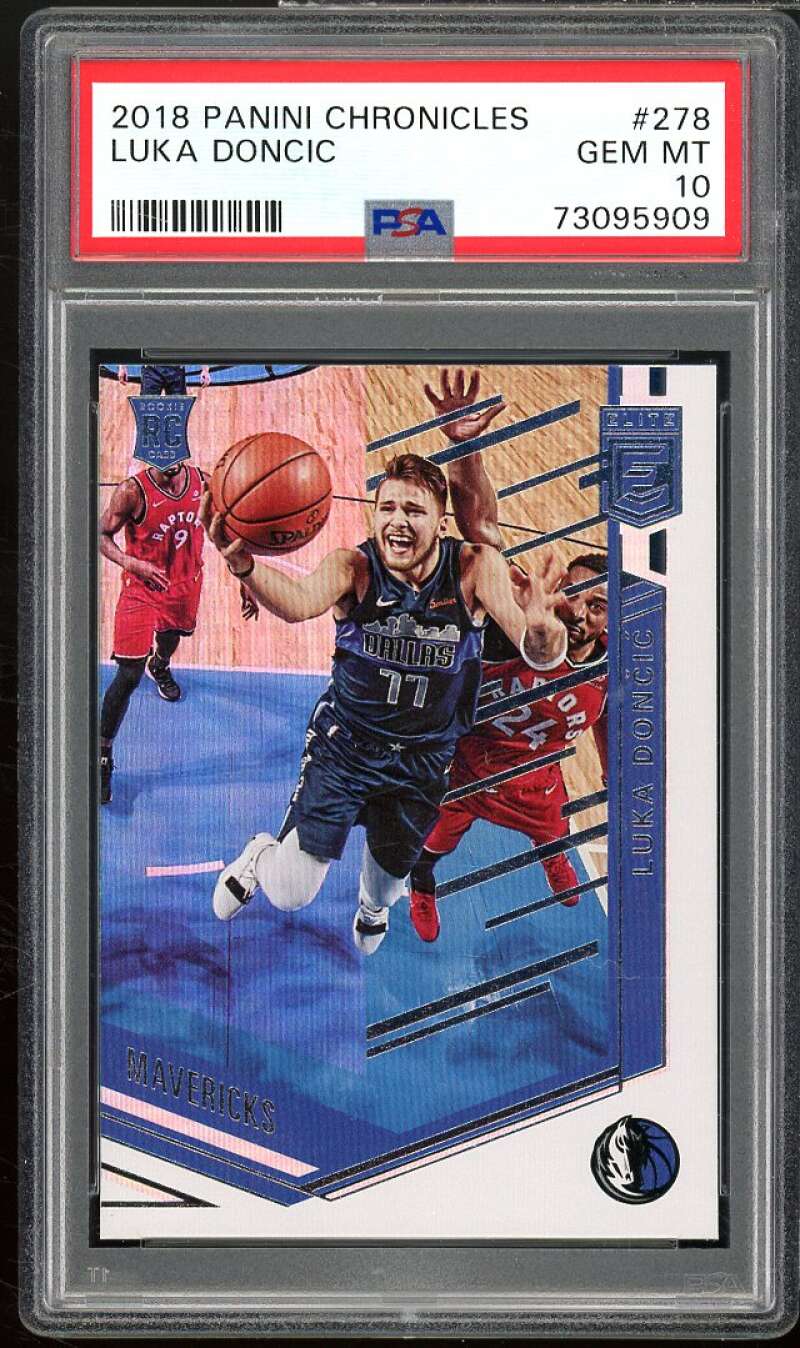 Luka Doncic Rookie Card 2018-19 Panini Chronicles #278 PSA 10 Image 1