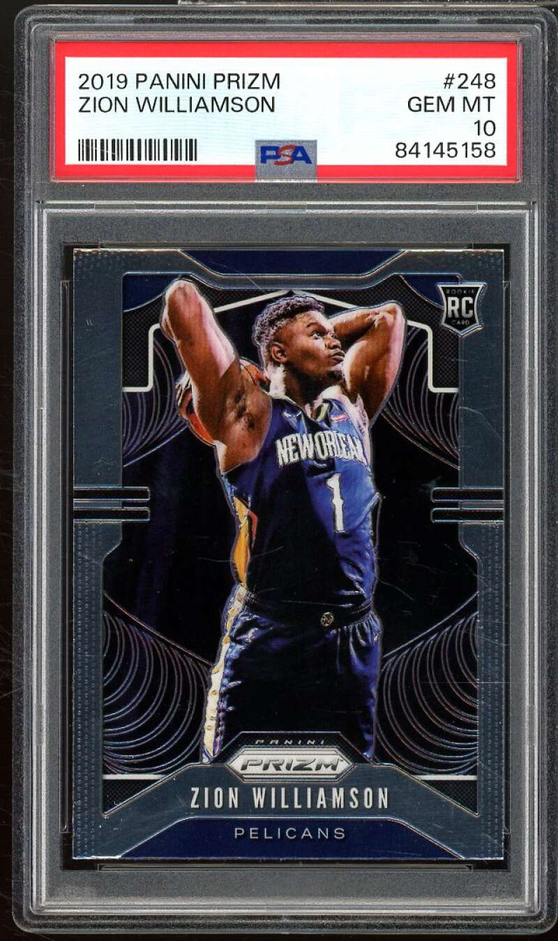 Zion Williamson Rookie Card 2019-20 Panini Prizm #248 PSA 10 Image 1