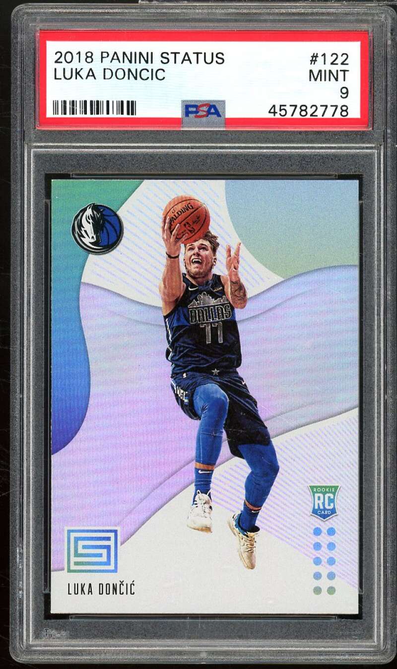 Luka Doncic Rookie Card 2018-19 Panini Status #122 PSA 9 Image 1