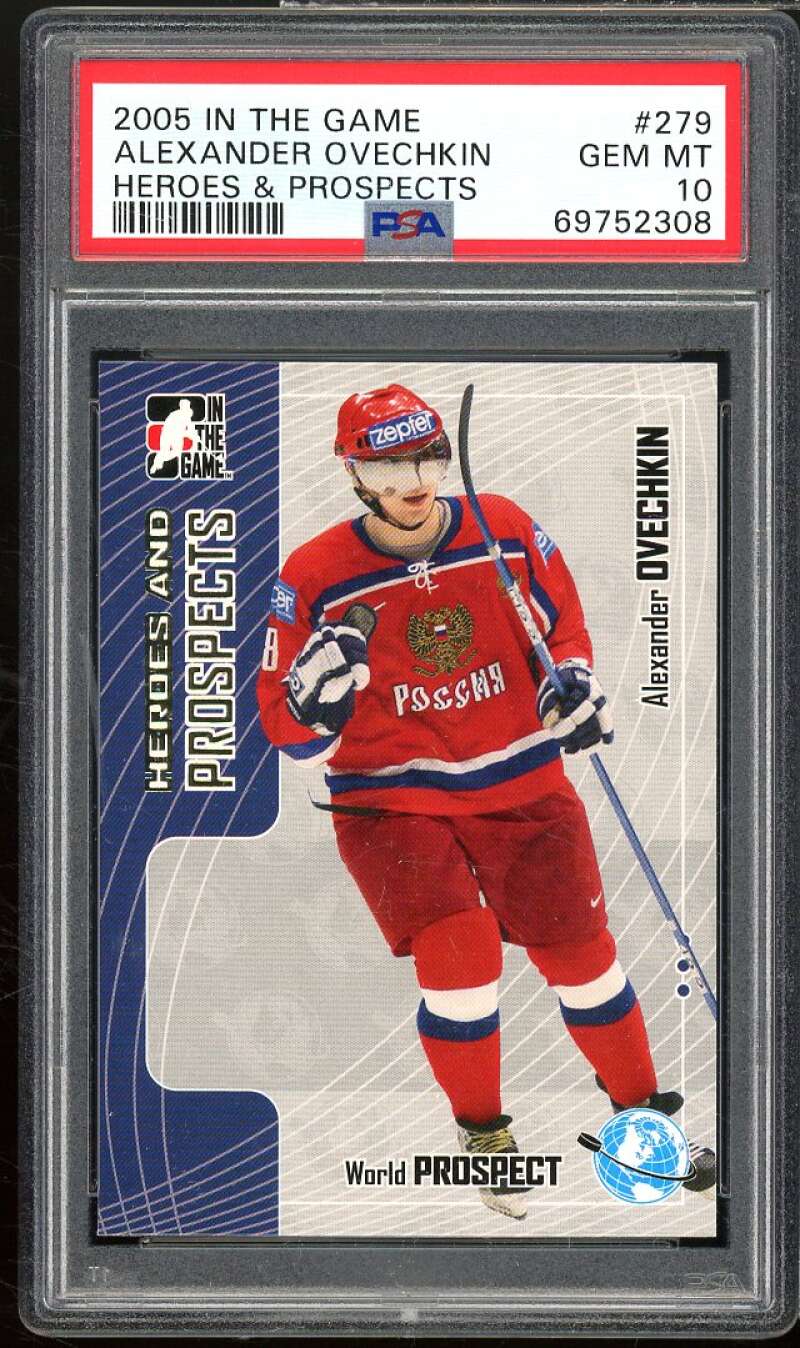 Alexander Ovechkin Rookie Card 2005-06 ITG Heroes and Prospects #279 PSA 10 Image 1