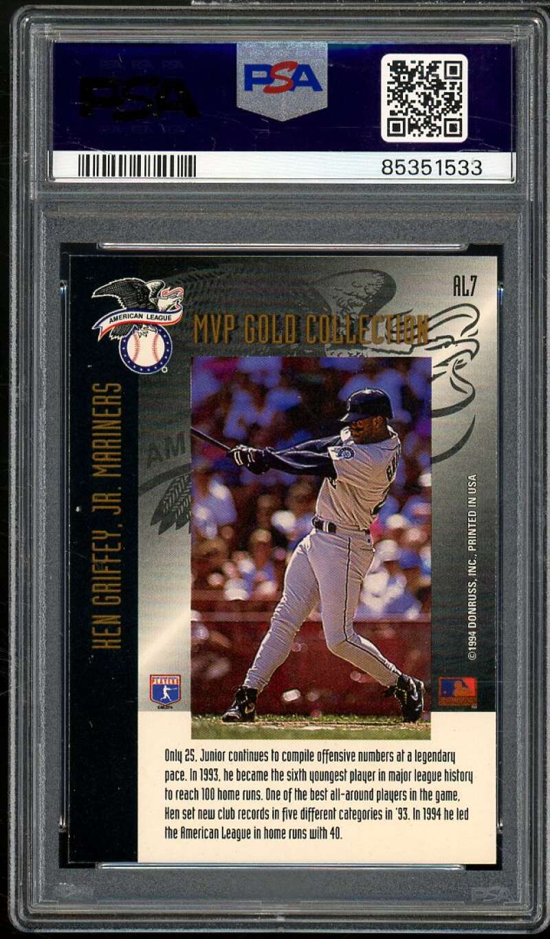 Ken Griffey Jr. Card 1994 Leaf MVP Contenders #AL7 PSA 8 Image 2