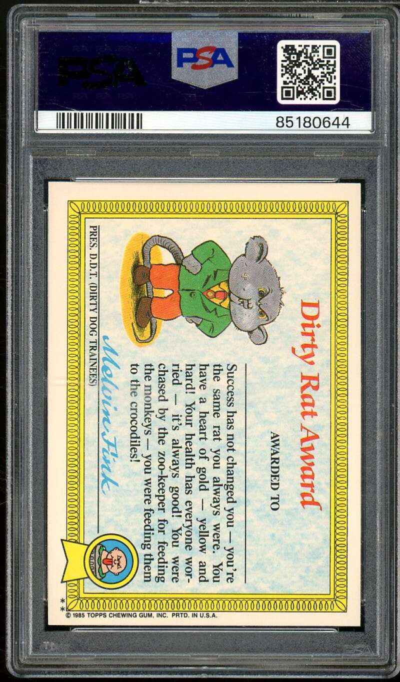 Geeky Gary Stickers Glossy Card 1985 Garbage Pail Kids #10b PSA 9 Image 2