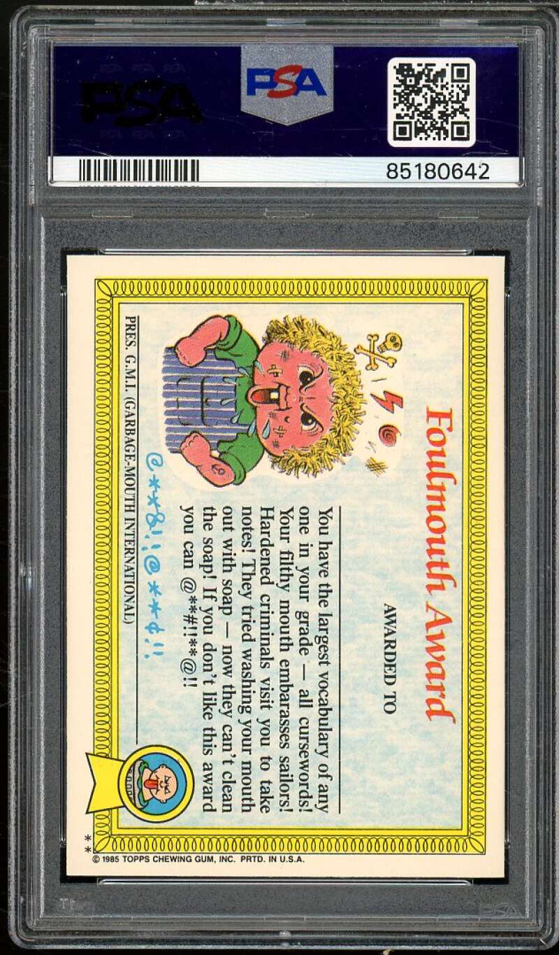 Creepy Carol Stickers Glossy Card 1985 Garbage Pail Kids #25a PSA 5 Image 2