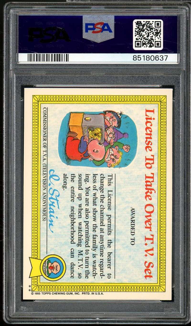 New Wave Dave Stickers Glossy Card 1985 Garbage Pail Kids #30a PSA 8 Image 2