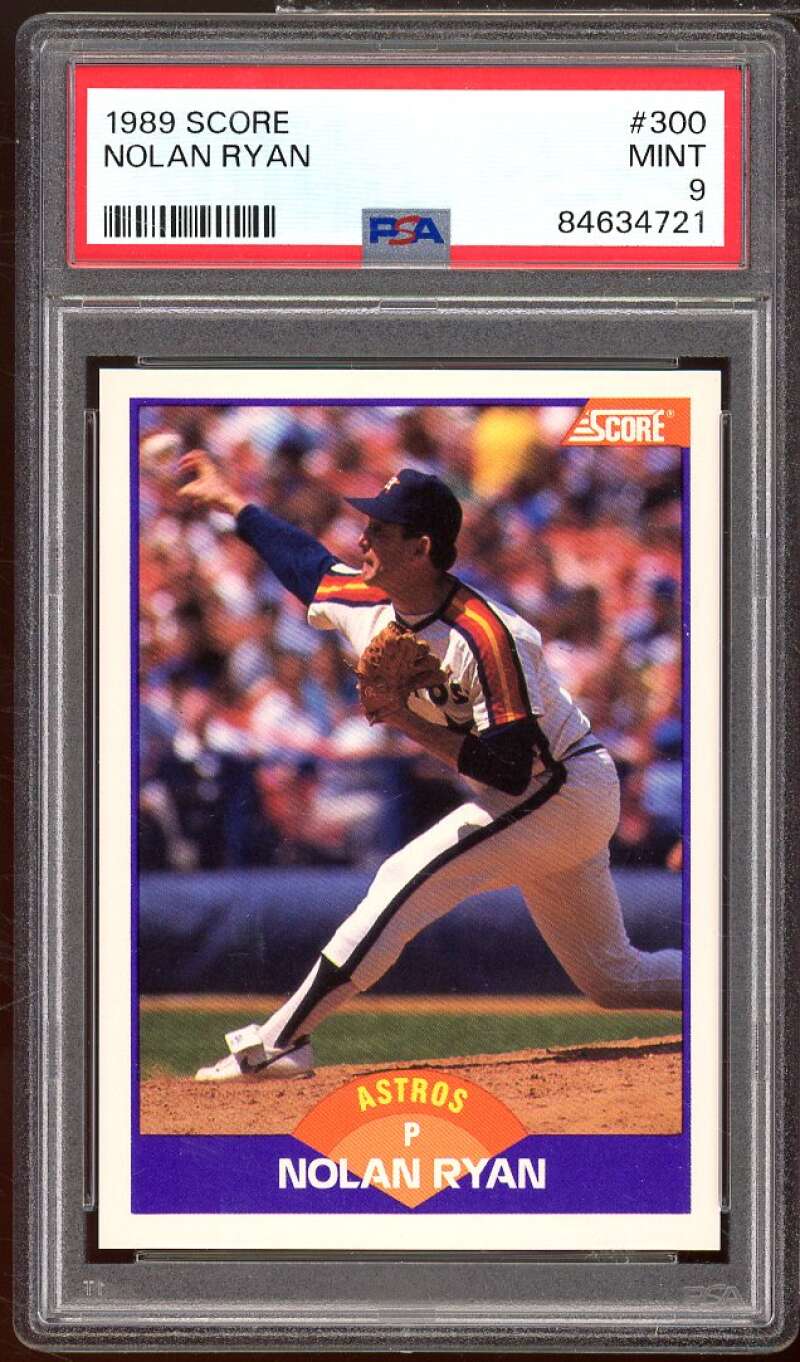 Nolan Ryan Card 1989 Score #300 PSA 9 Image 1