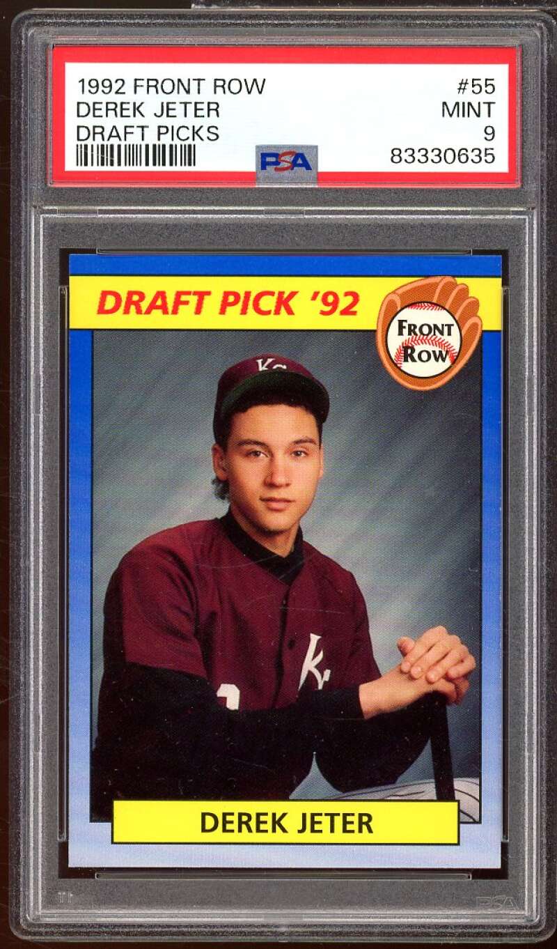 Derek Jeter Rookie Card 1992 Front Row Draft Picks #55 PSA 9 Image 1