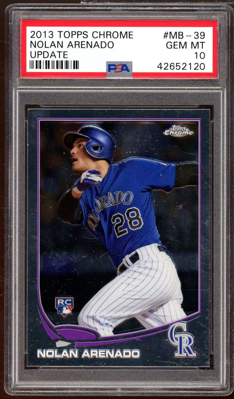 Nolan Arenado Rookie Card 2013 Topps Chrome Update #mb-39 PSA 10 Image 1