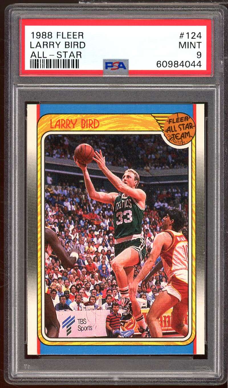 Larry Bird Card 1988-89 Fleer All-Star #124 PSA 9 Image 1