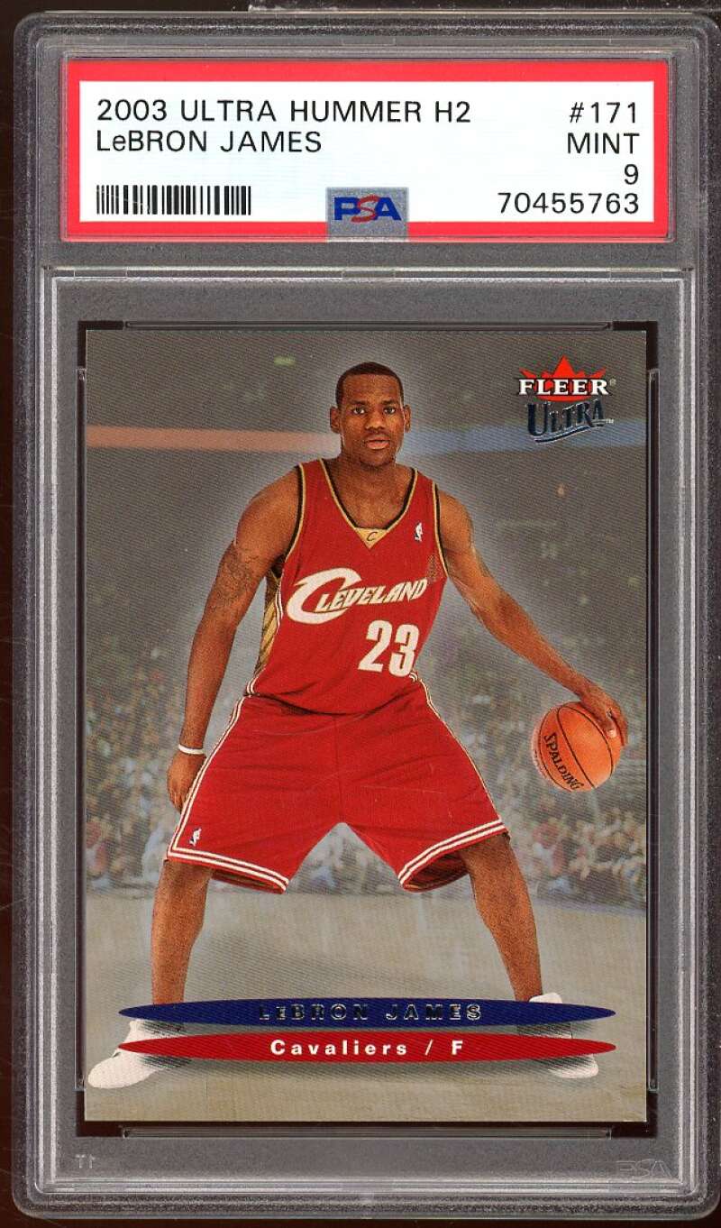 LeBron James Rookie Card 2003 Ultra Hummer H2 #171 PSA 9 Image 1