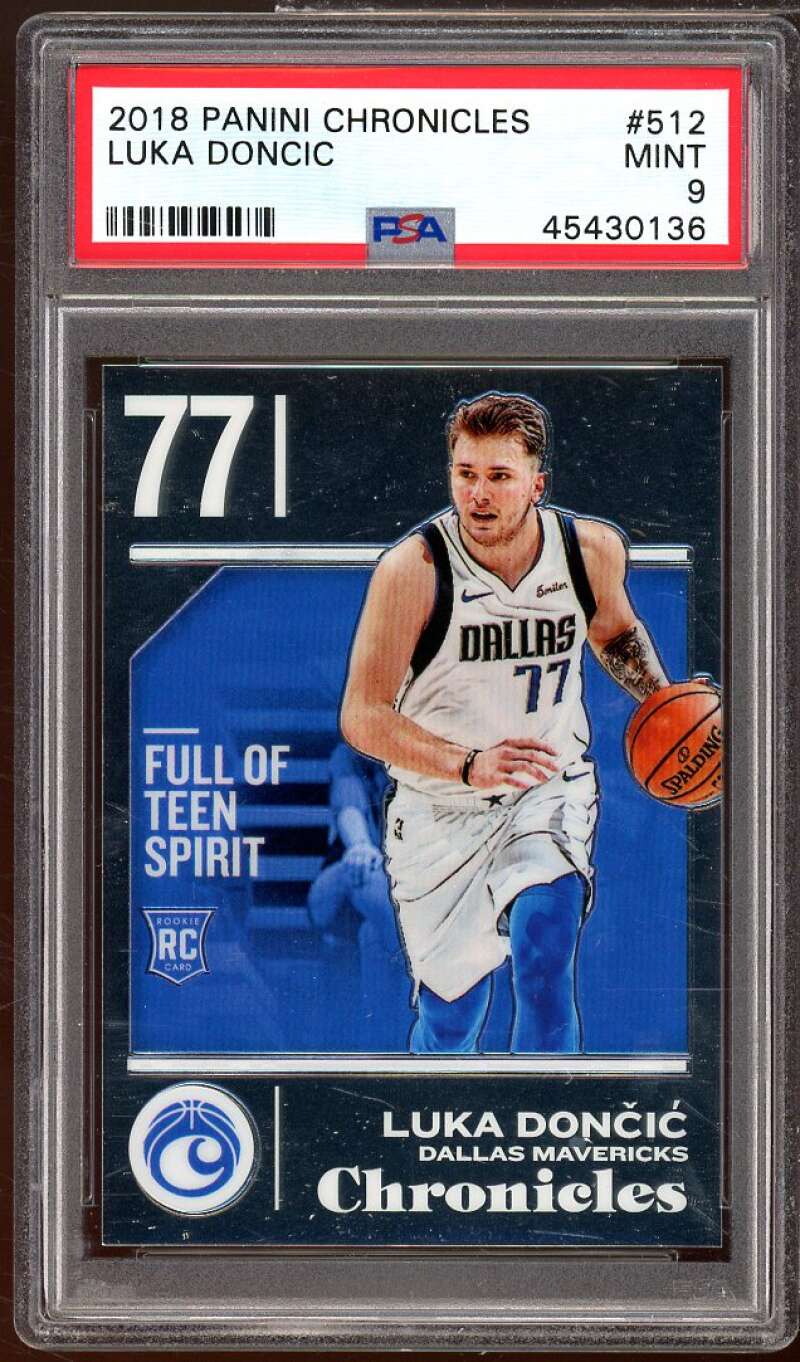 Luka Doncic Rookie Card 2018-19 Panini Chronicles #512 PSA 9 Image 1