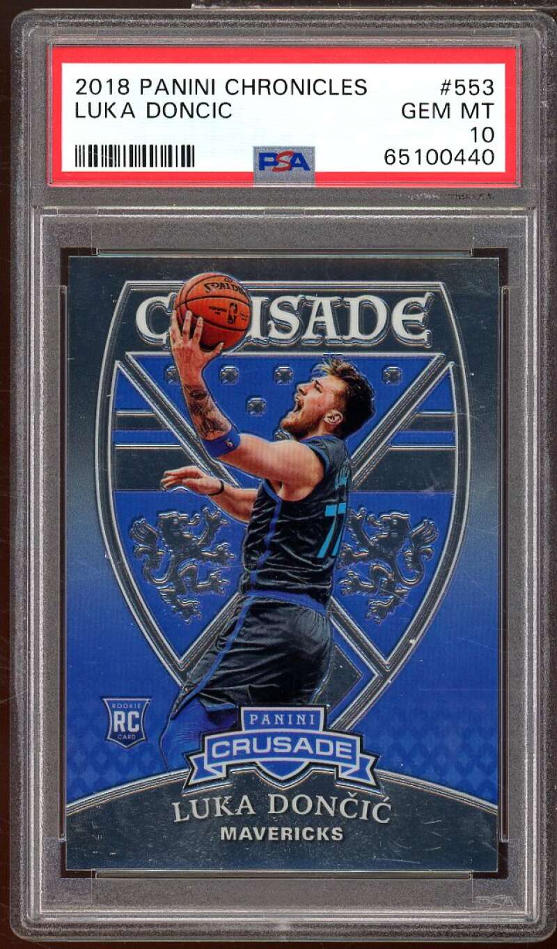 Luka Doncic Rookie Card 2018-19 Panini Chronicles #553 PSA 10 Image 1