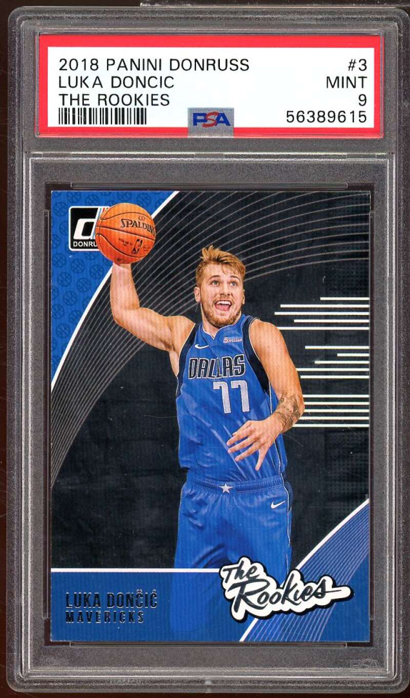 Luka Doncic Rookie Card 2018-19 Panini Donruss The Rookies #3 PSA 9 Image 1