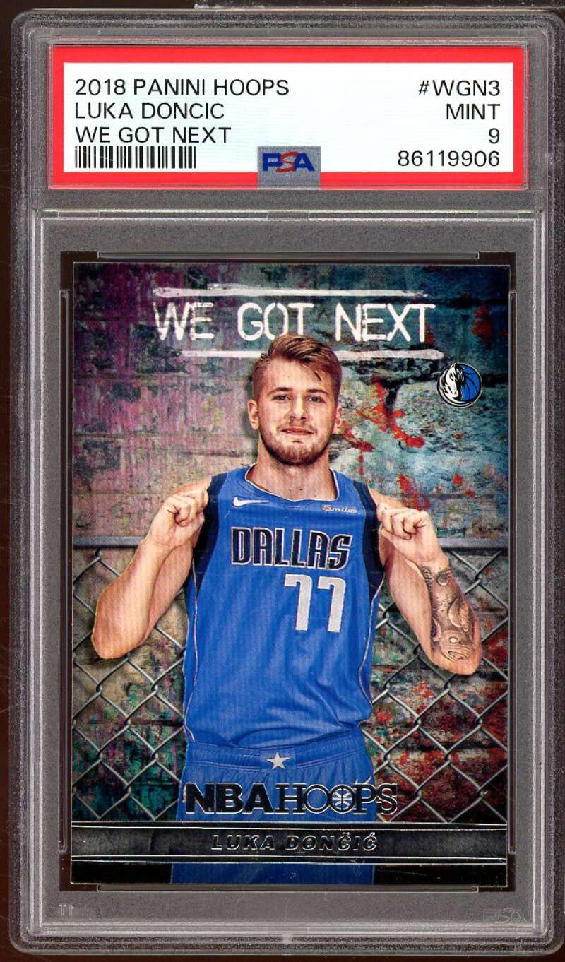 Luka Doncic Rookie Card 2018-19 Panini Hoops We Got Next #WGN3 PSA 9 Image 1