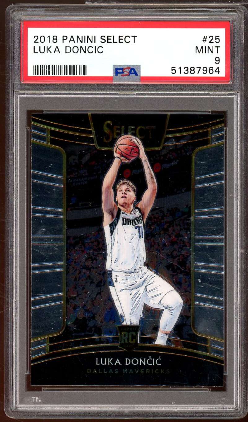 Luka Doncic Rookie Card 2018-19 Panini Select #25 PSA 9 Image 1