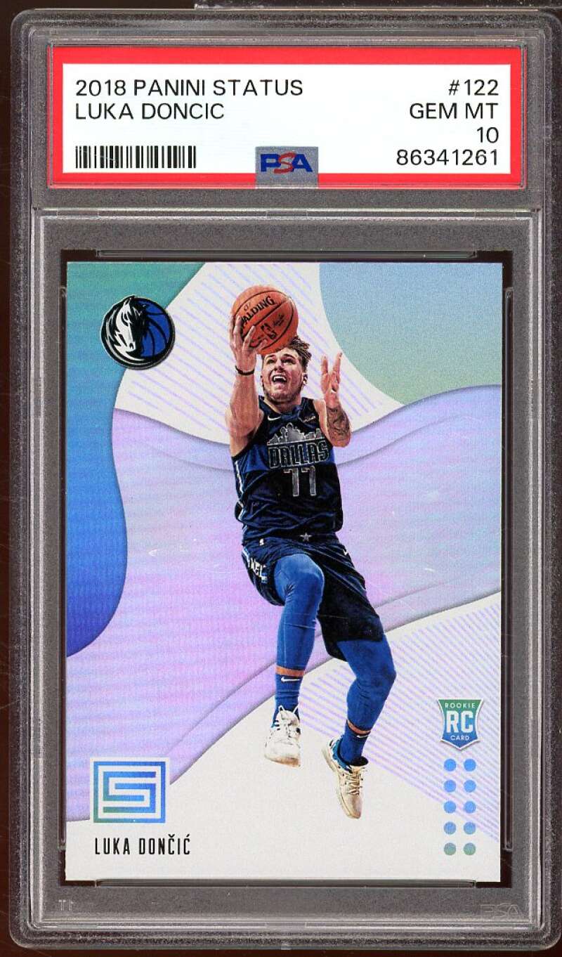 Luka Doncic Rookie Card 2018-19 Panini Status #122 PSA 10 Image 1