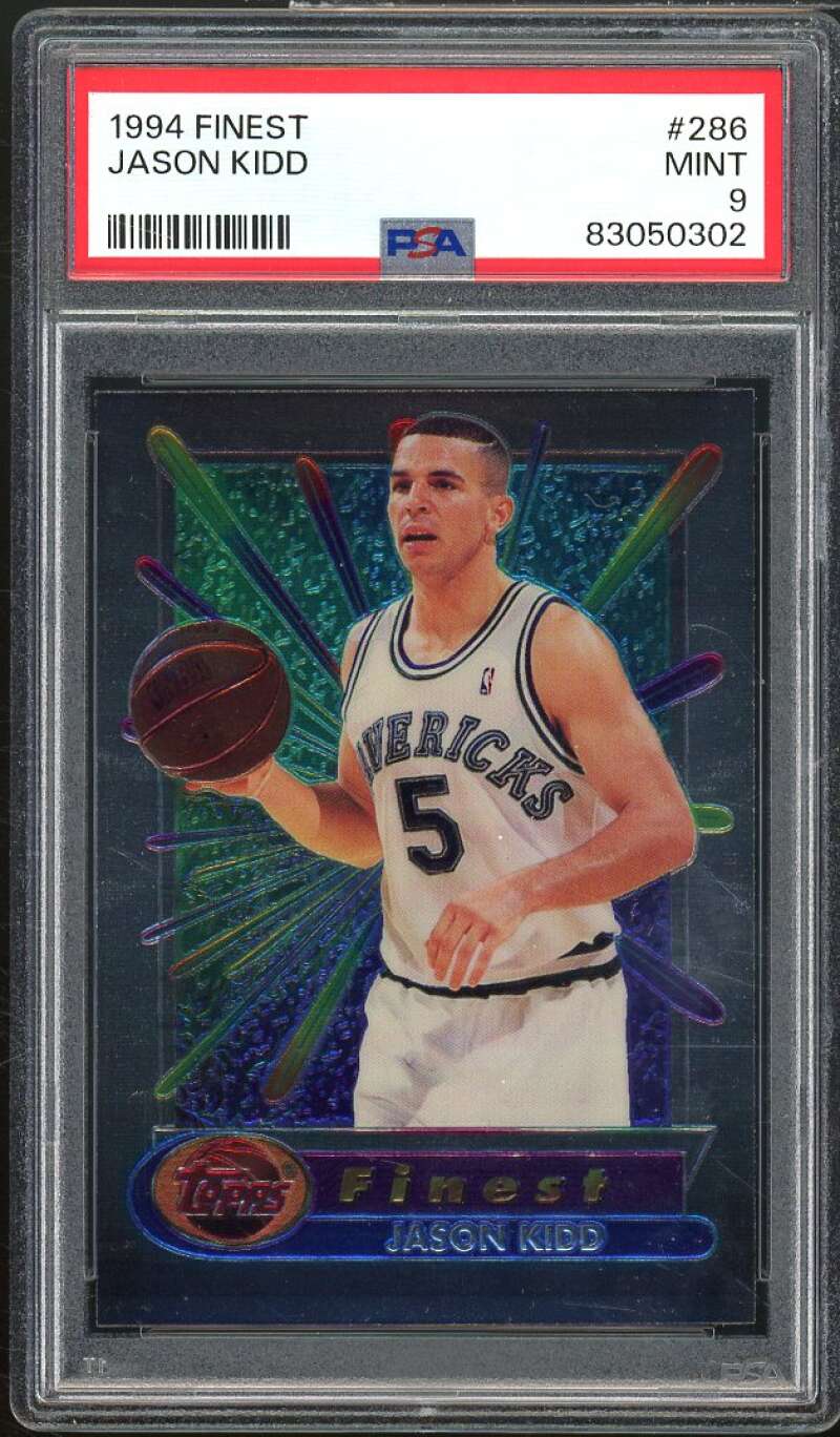 Jason Kidd Rookie Card 1994-95 Finest #286 PSA 9 Image 1