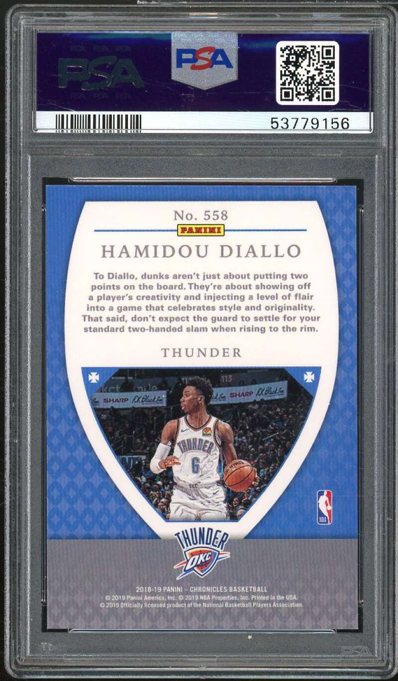 Hamidou Diallo Rookie Card 2018-19 Panini Chronicles #558 PSA 10 Image 2