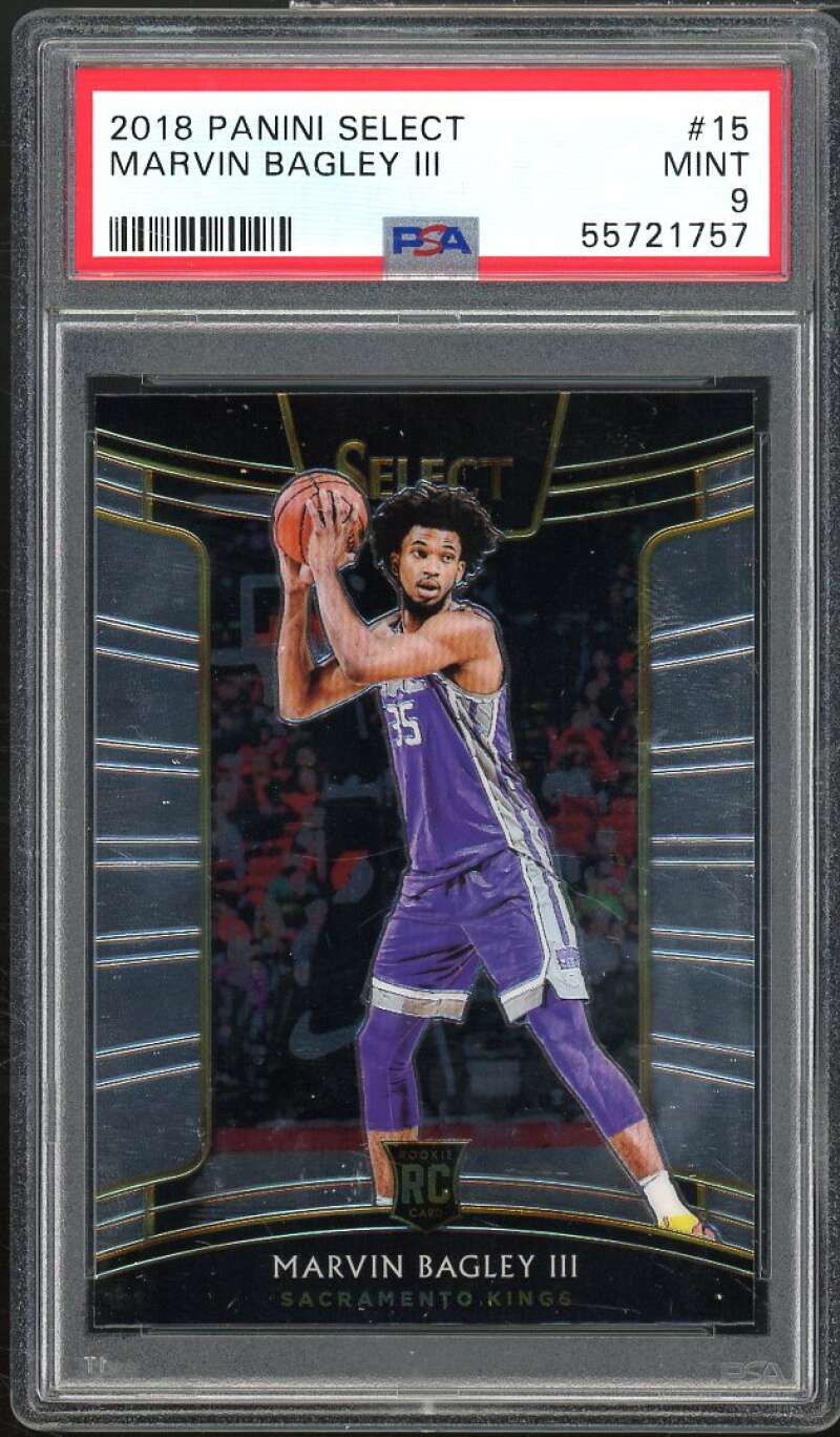 Marvin Bagley III Rookie Card 2018-19 Panini Select #15 PSA 9 Image 1