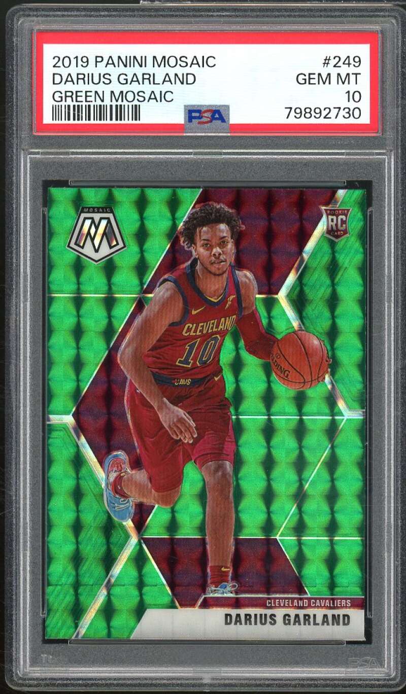 Darius Garland Rookie Card 2019-20 Panini Mosaic Green #249 PSA 10 Image 1