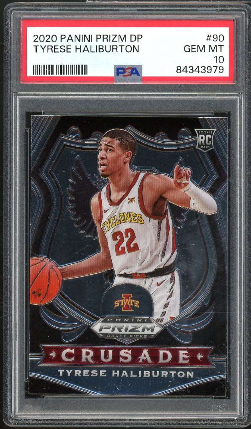 Tyrese Haliburton Rookie Card 2020-21 Panini Prizm DP #90 PSA 10 Image 1