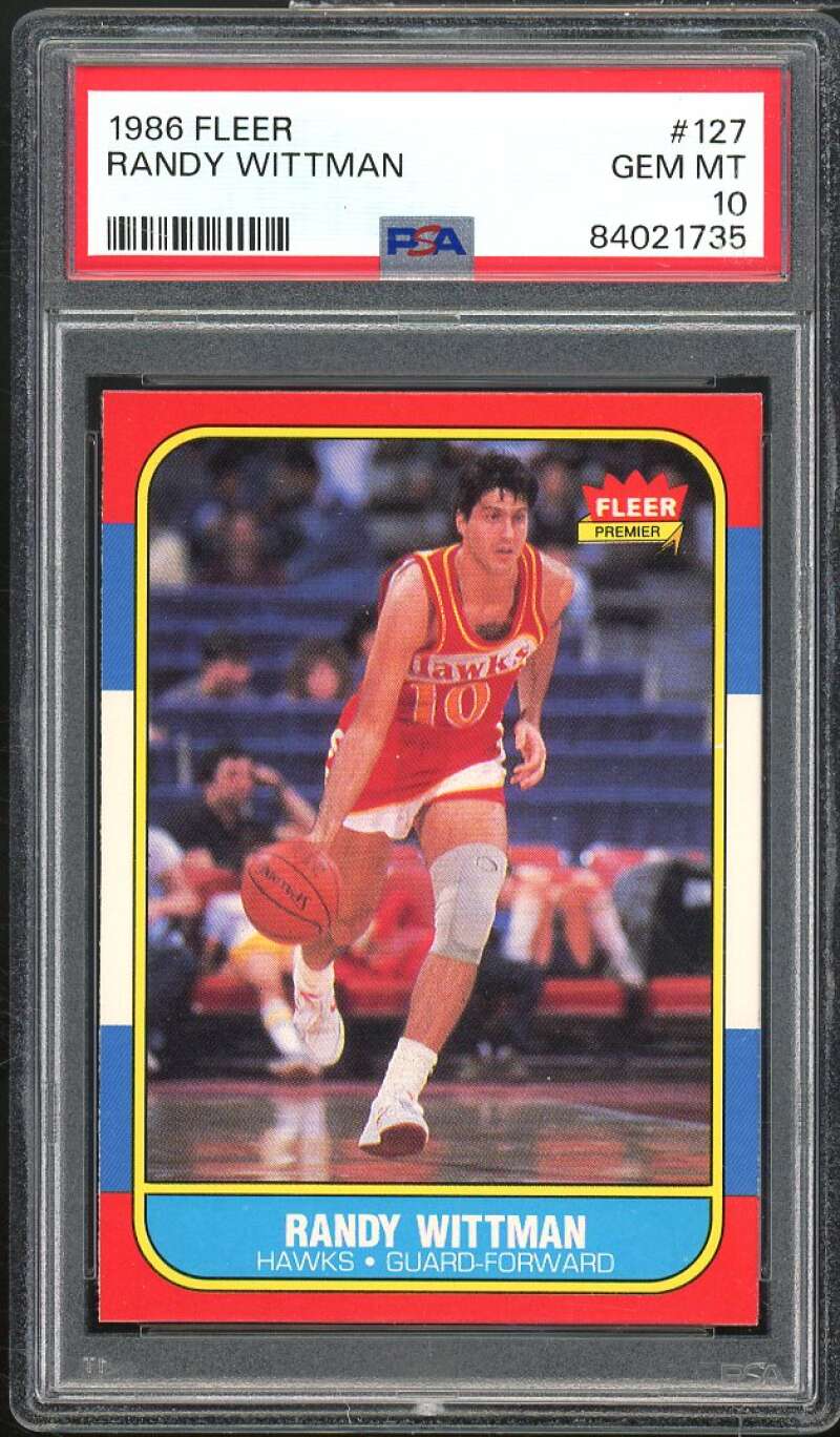 Randy Wittman Card 1986-87 Fleer #127 PSA 10 Image 1