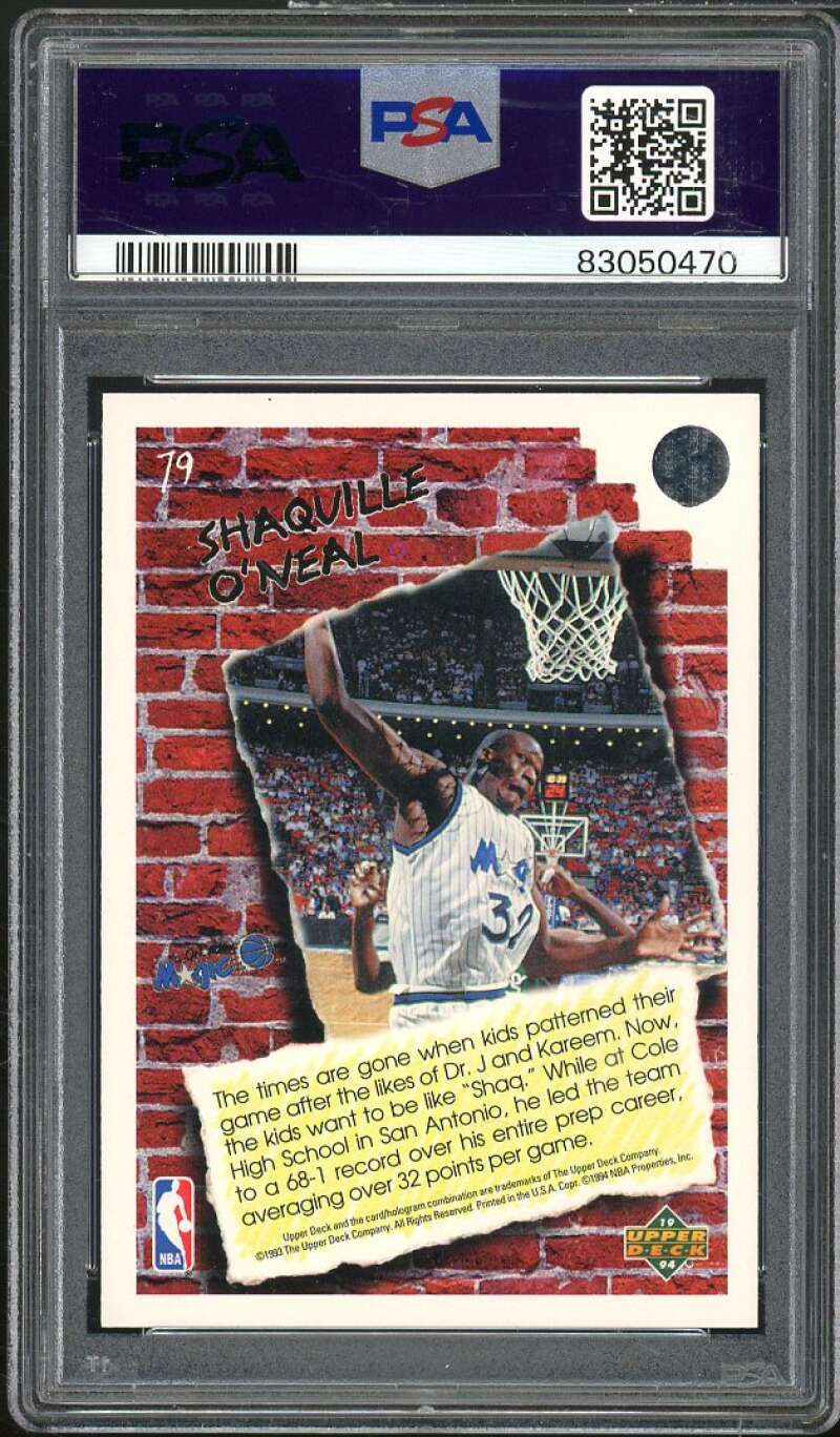 Shaquille O'Neal Card 1993-94 Upper Deck Pro View 3-D #79 PSA 10 Image 2