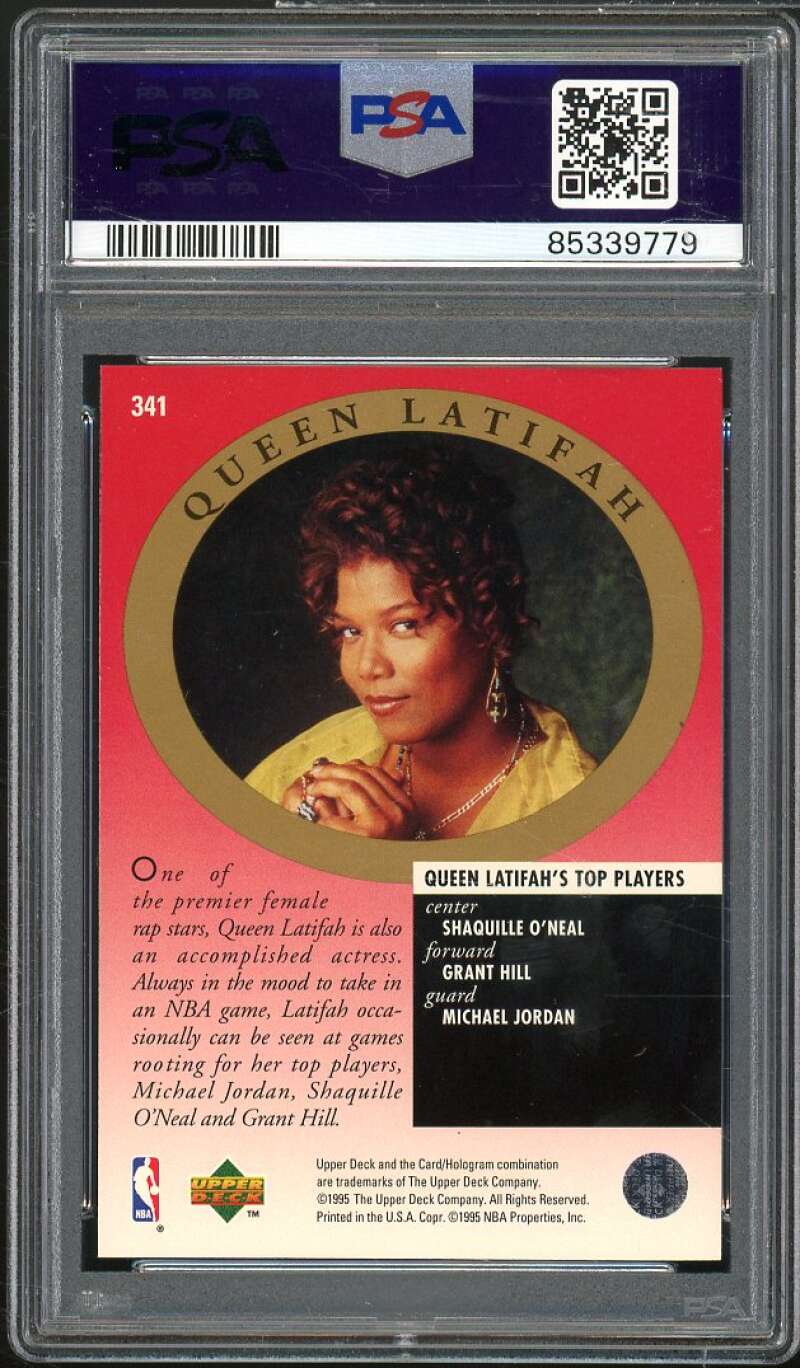 Michael Jordan/Queen Latifah Card 1995-96 Upper Deck #341 PSA 7 Image 2