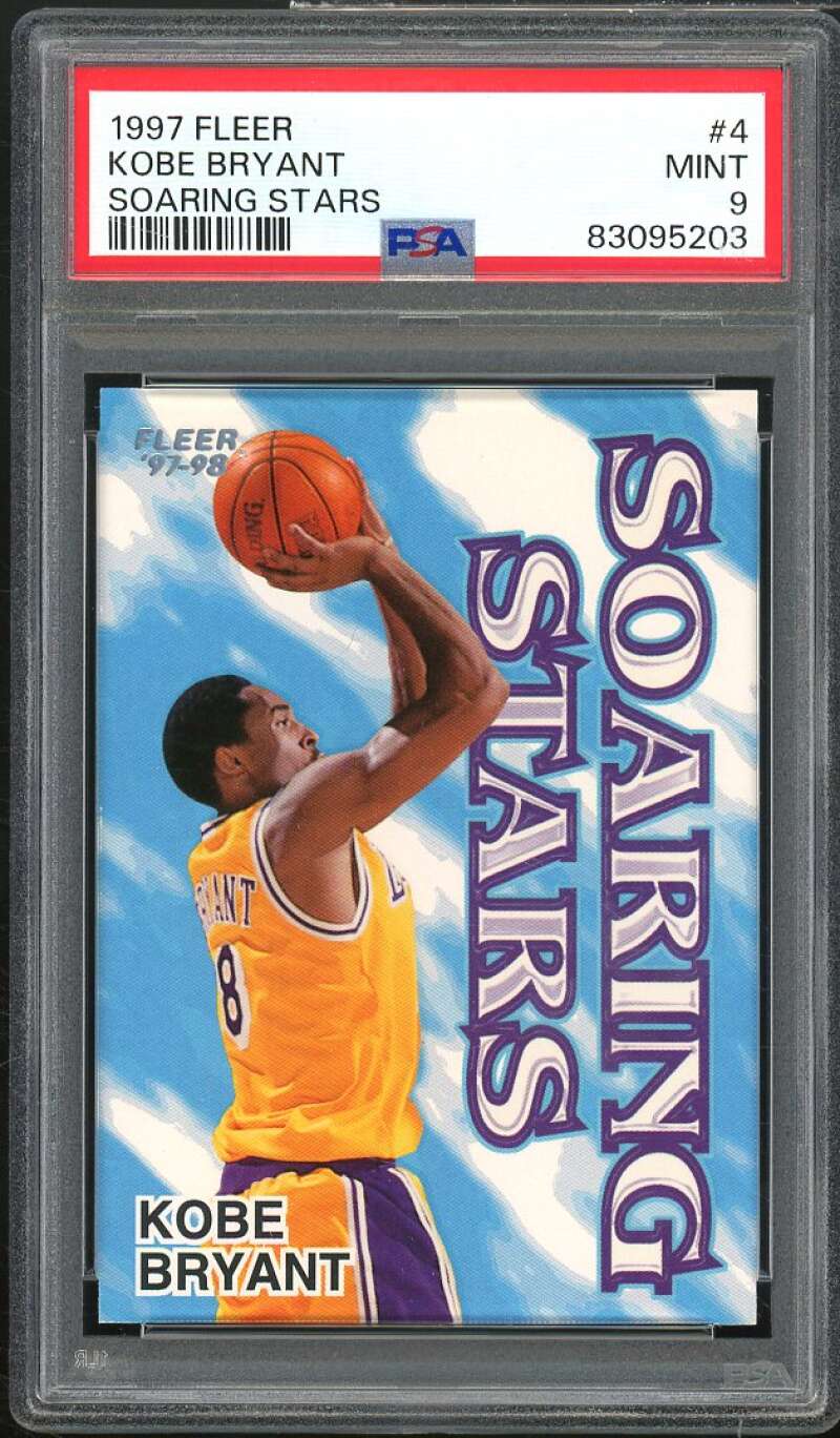 Kobe Bryant Card 1997-98 Fleer Soaring Stars #4 PSA 9 Image 1