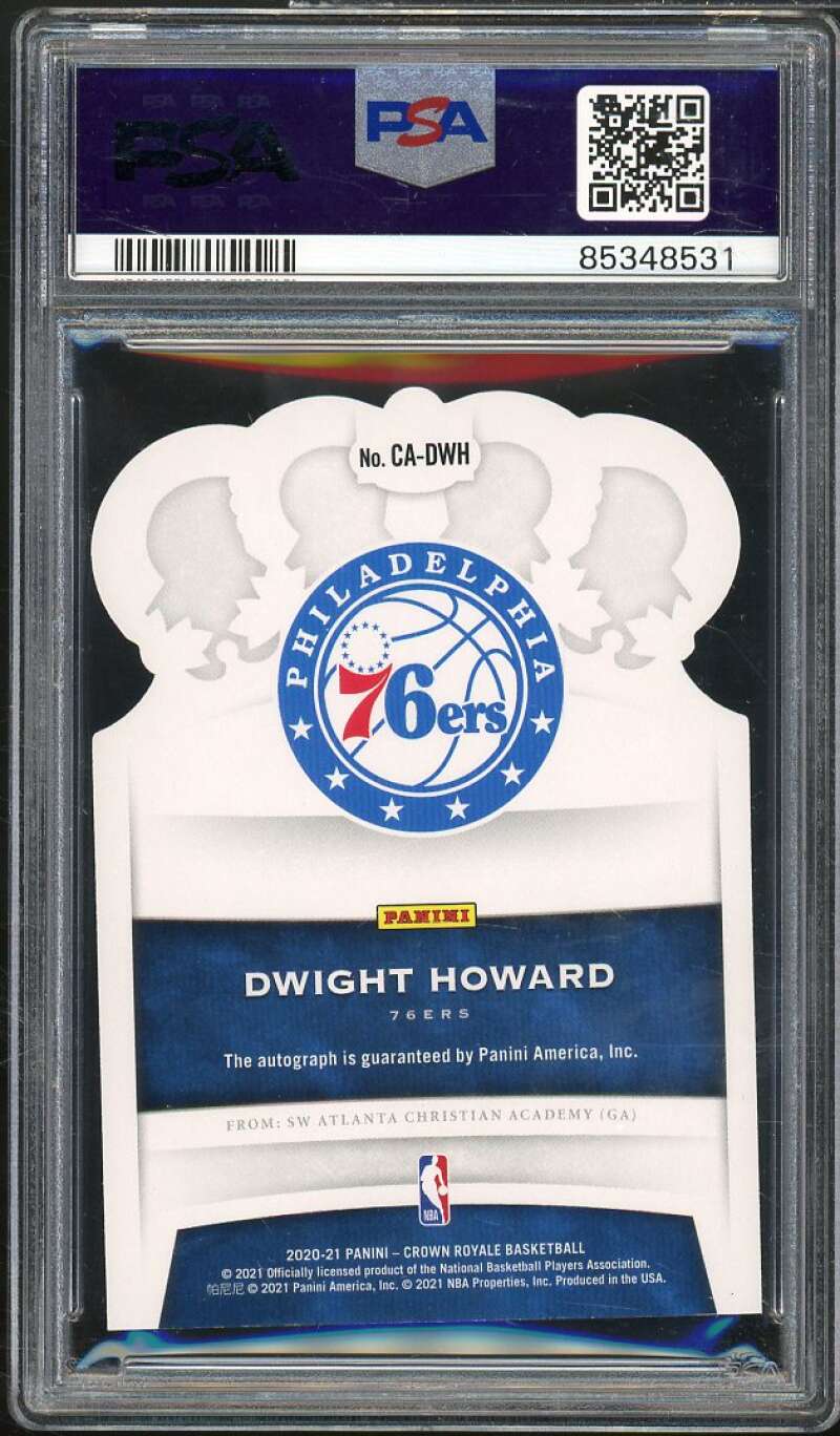 Dwight Howard Card 2020-21 Crown Royale Crown Autograph #cadwh PSA 10 Image 2