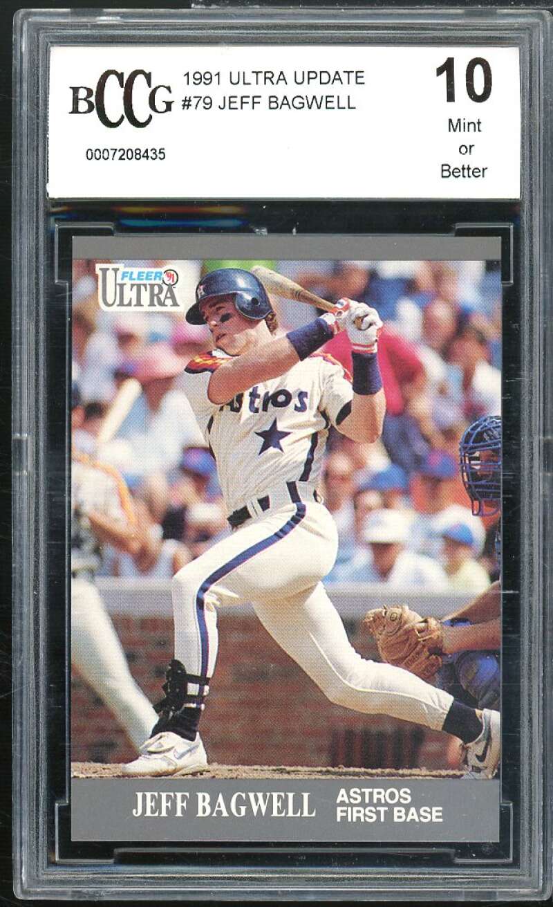 Jeff Bagwell Rookie Card 1991 Ultra Update #U-79 BGS BCCG 10 Image 1