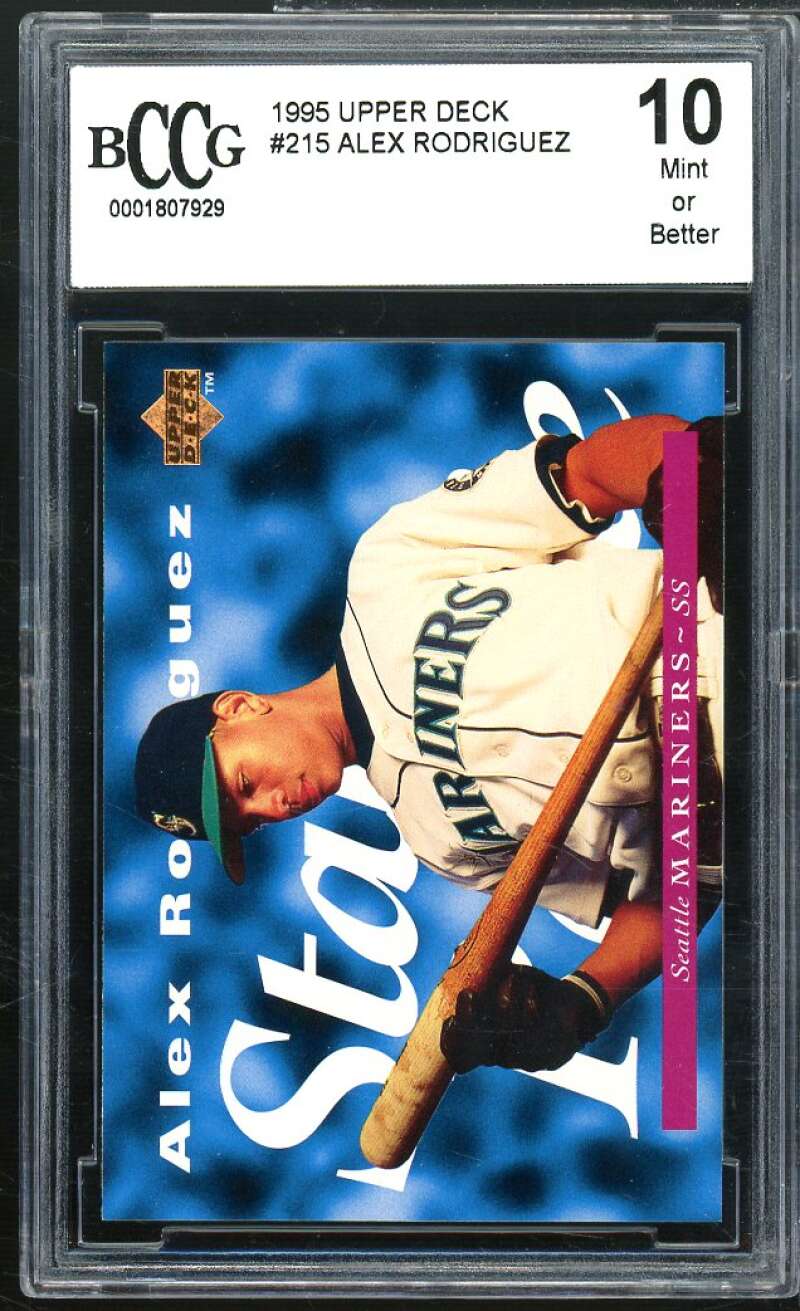 Alex Rodriguez Rookie Card 1995 Upper Deck #215 BGS BCCG 10 Image 1