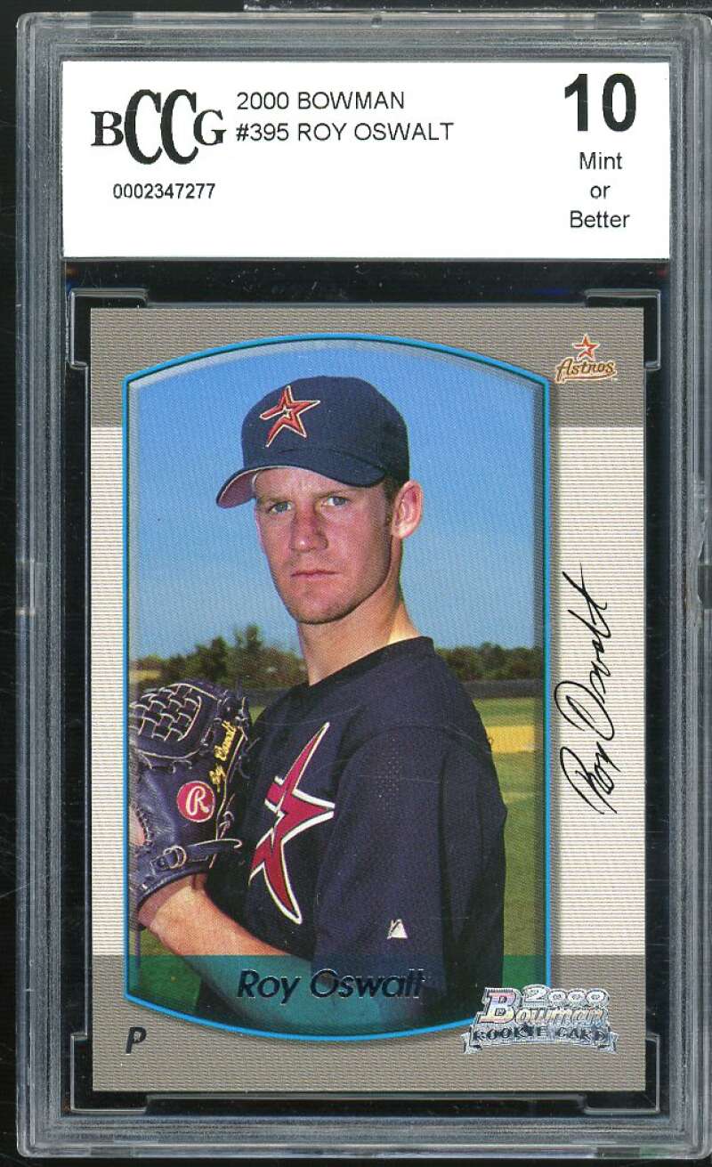 Roy Oswalt Rookie Card 2000 Bowman #395 BGS BCCG 10 Image 1