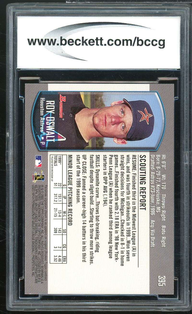 Roy Oswalt Rookie Card 2000 Bowman #395 BGS BCCG 10 Image 2