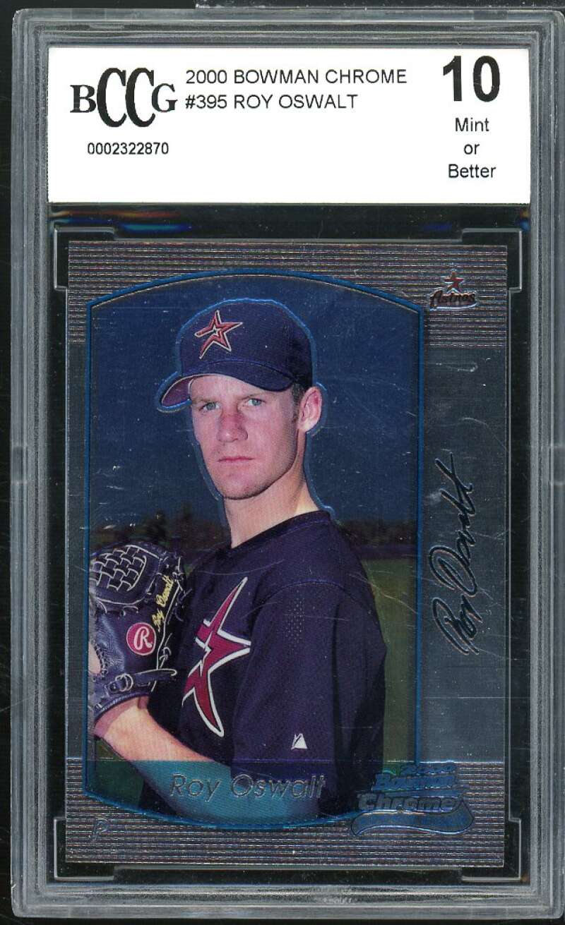 Roy Oswalt Rookie Card 2000 Bowman Chrome #395 BGS BCCG 10 Image 1