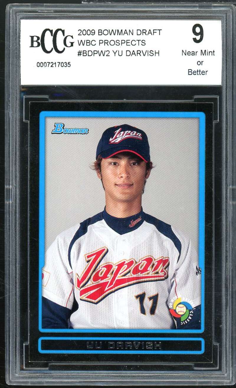 Yu Darvish Rookie Card 2009 Bowman Draft WBC Prospects #BDPW2 BGS BCCG 9 Image 1