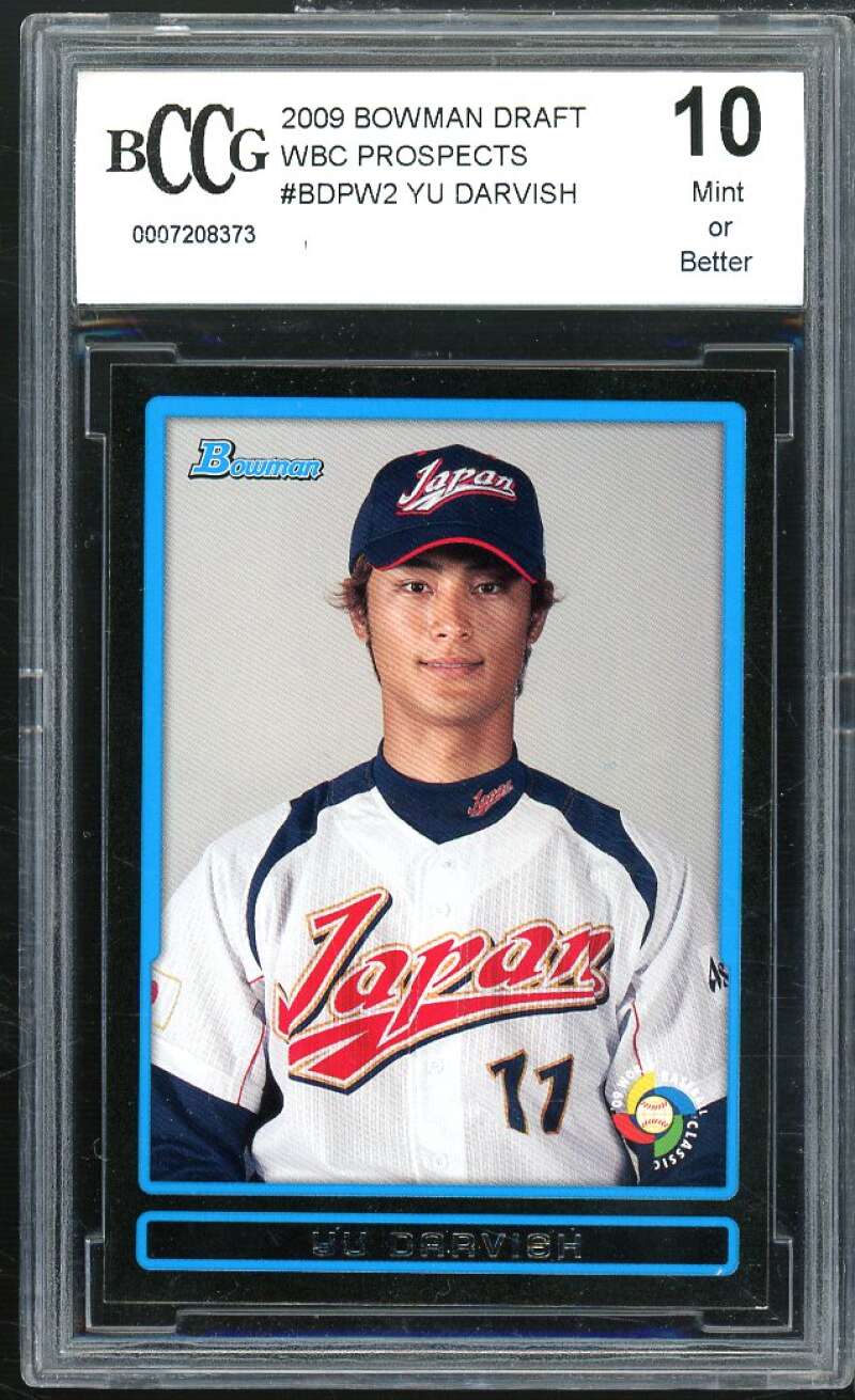 Yu Darvish Rookie Card 2009 Bowman Draft WBC Prospects #BDPW2 BGS BCCG 10 Image 1