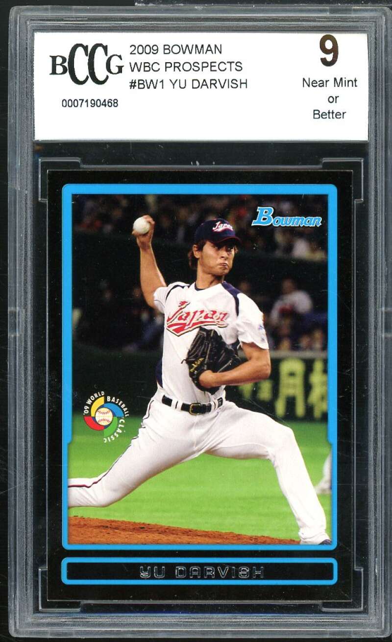 Yu Darvish Rookie Card 2009 Bowman WBC Prospects #BW1 BGS BCCG 9 Image 1