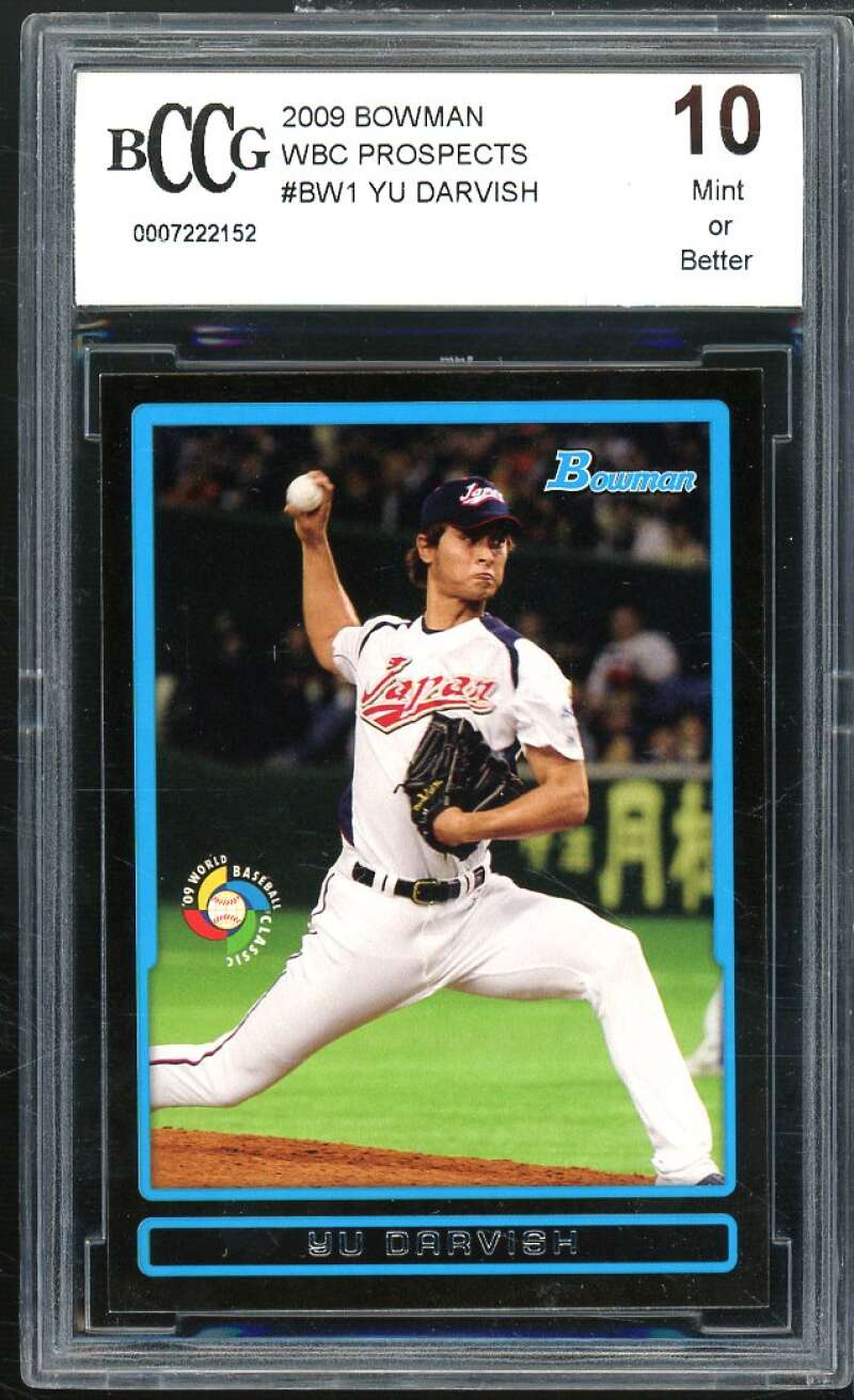 Yu Darvish Rookie Card 2009 Bowman WBC Prospects #BW1 BGS BCCG 10 Image 1