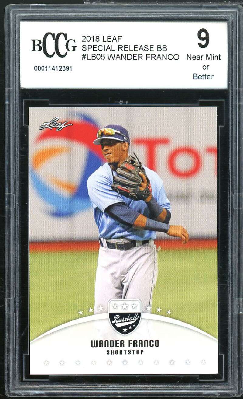 Wander Franco Rookie Card 2018 Leaf #LB05 BGS BCCG 9 Image 1